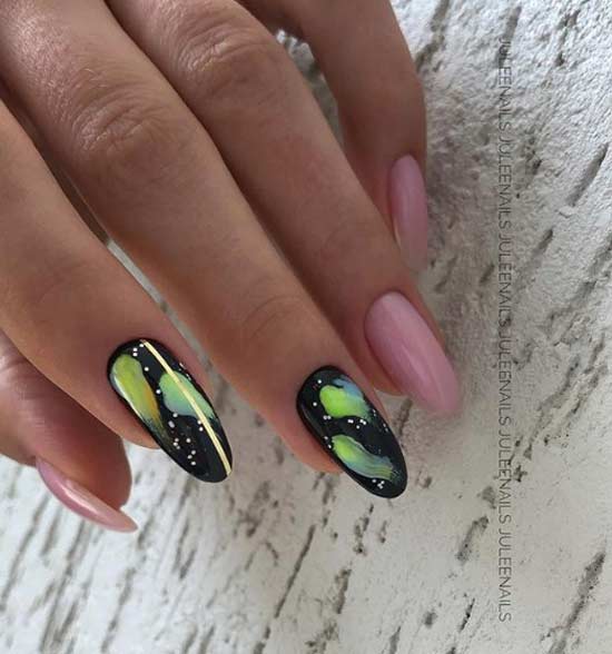 Long oval nails fashion design