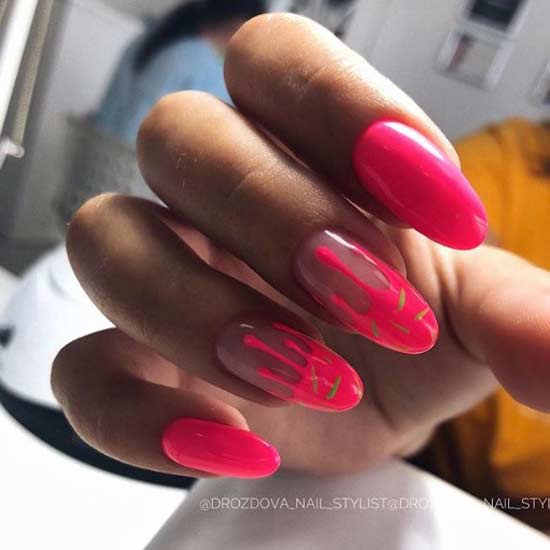 Bright design and rounded shape of nails