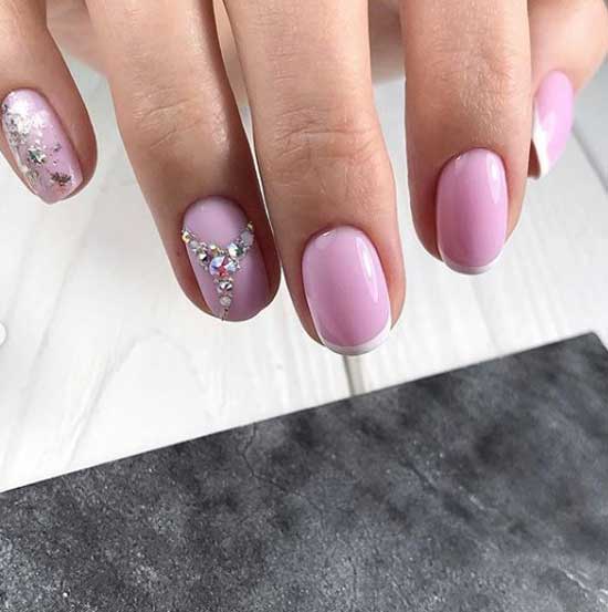 Beautiful classic manicure for short nails