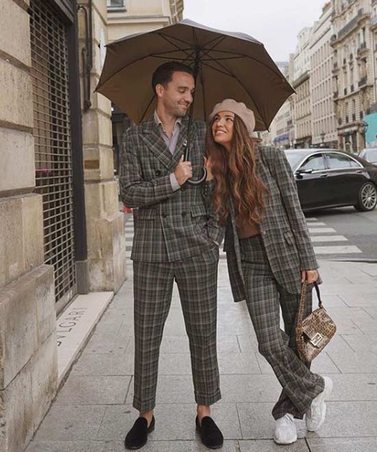 Look jumelé avec un tailleur-pantalon