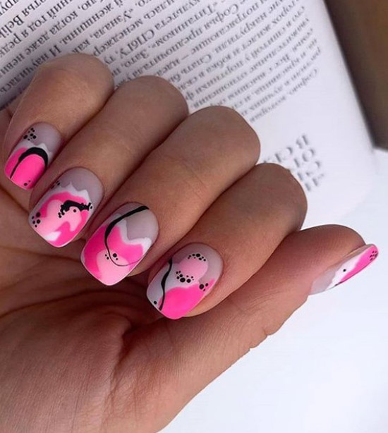 Pink manicure