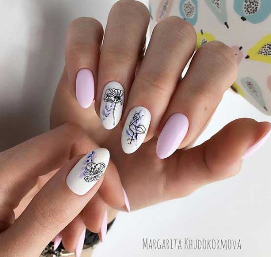 Nail art minimaliste