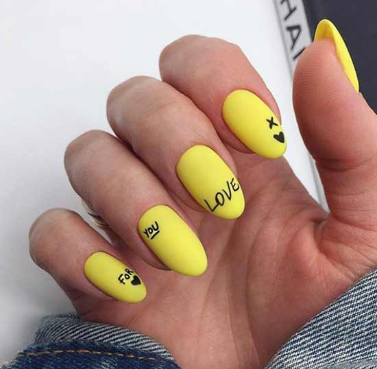 Manicure with simple drawings