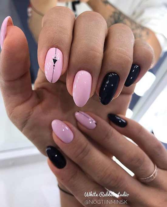 Conception d'ongles simple dans le style du minimalisme