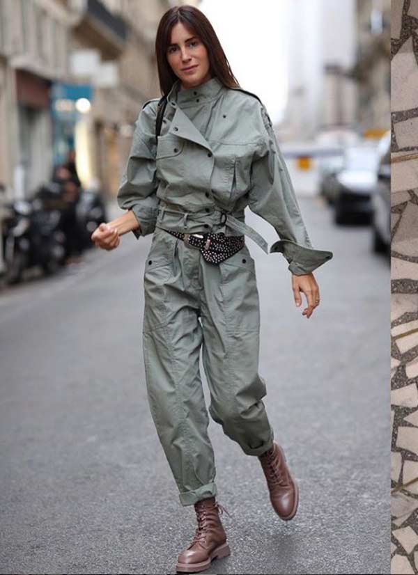 Lace-up High Boots and Jumpsuit looks