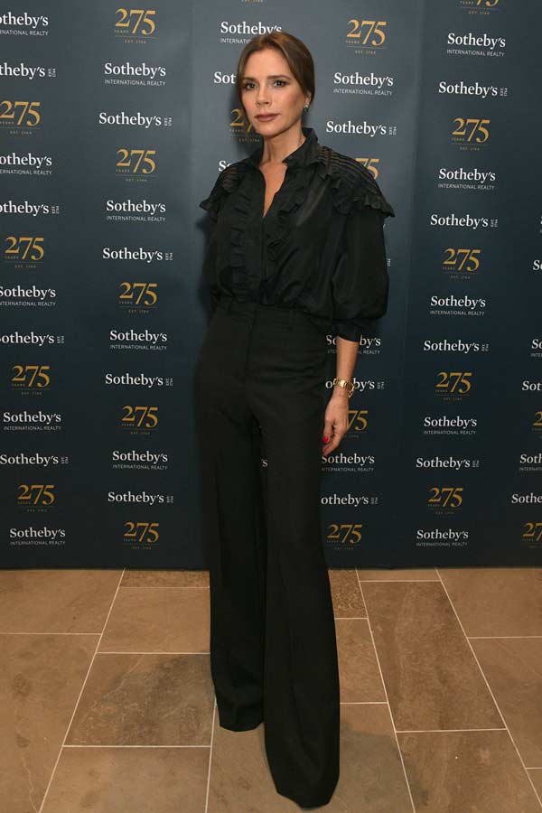 Victoria Beckham in black total bow