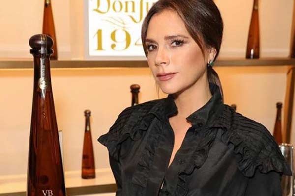 Victoria Beckham looks in total black