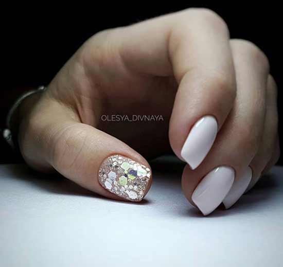 White with colored glitter