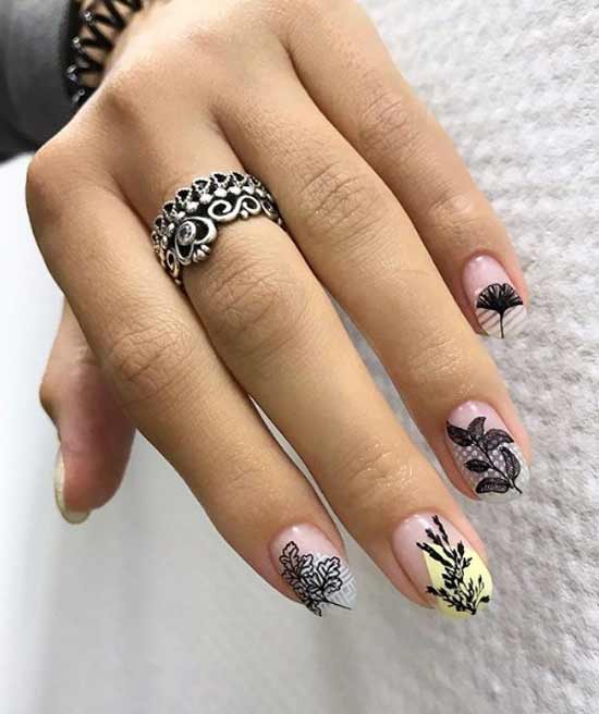 French with imitation floral print