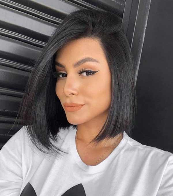 Long bob fashionable haircut