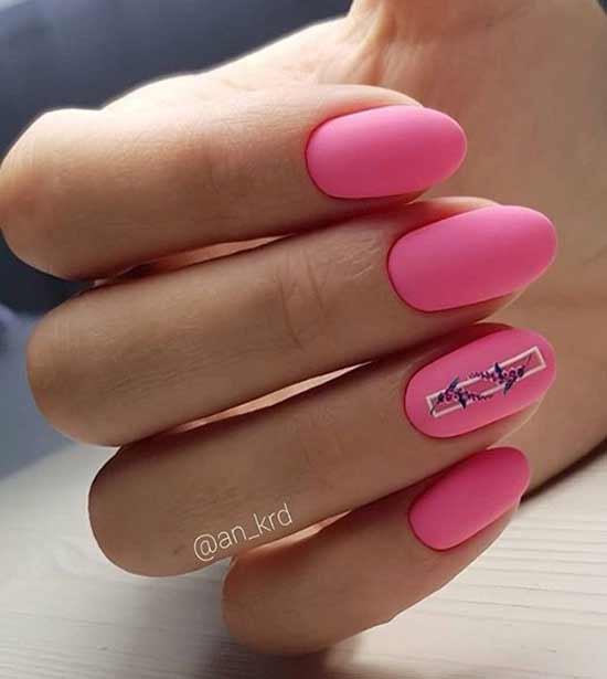 Pink simple nail design