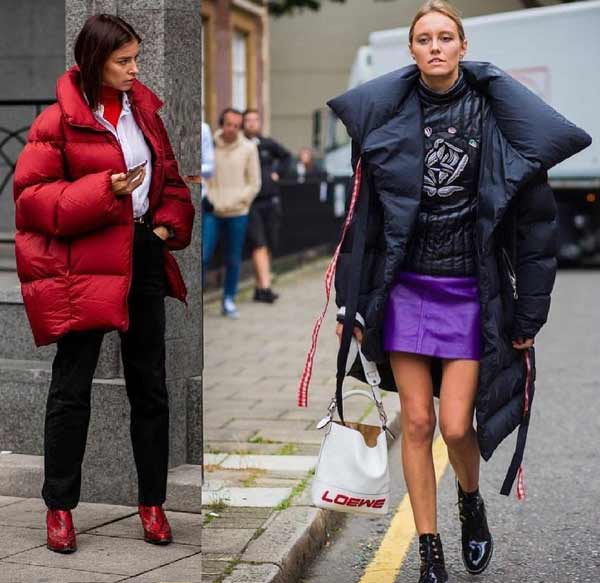 Des looks à la mode avec une doudoune et une coiffe