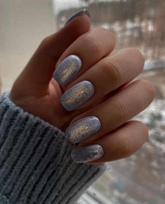 Silver cat eye nails