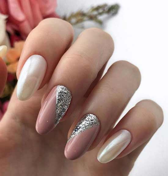 Rub and silver in manicure