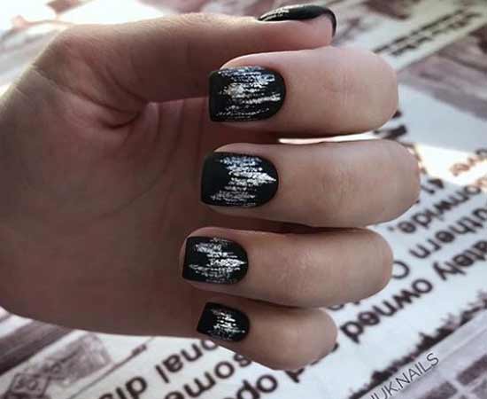 Black and silver nail designs