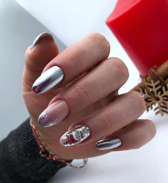 Silver manicure