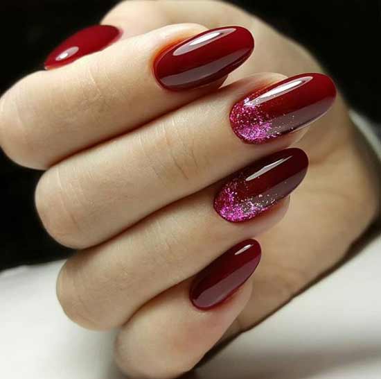 Burgundy and tonal sequins design