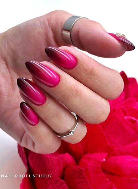 Burgundy pink manicure 2020