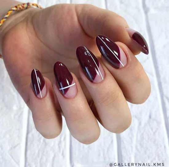 French design in burgundy color