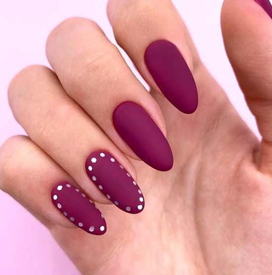 Burgundy very beautiful manicure