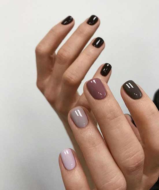 New-fashioned manicure different hands