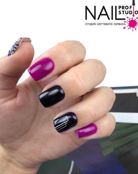 Manucure noire pour ongles courts photo news