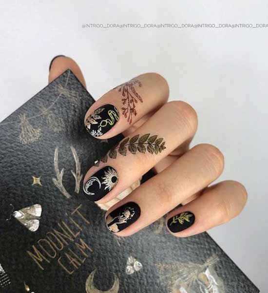 Stamping on short nails in black