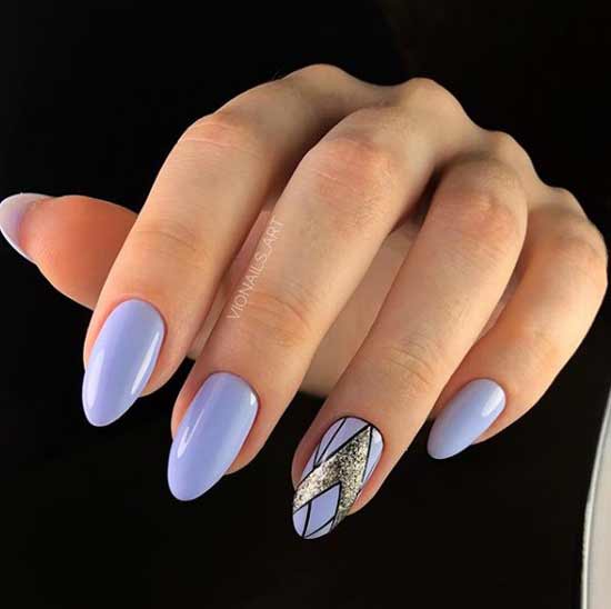 Blue manicure graphic design