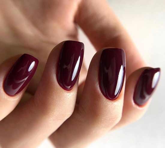 Burgundy for short nails