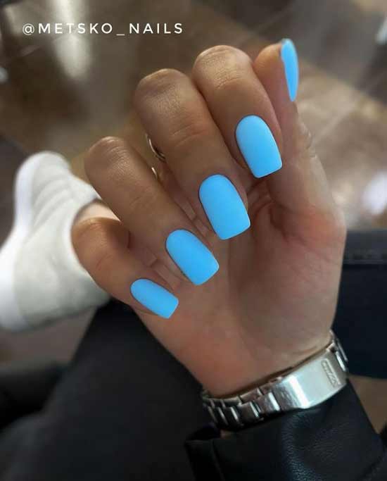 Blue manicure