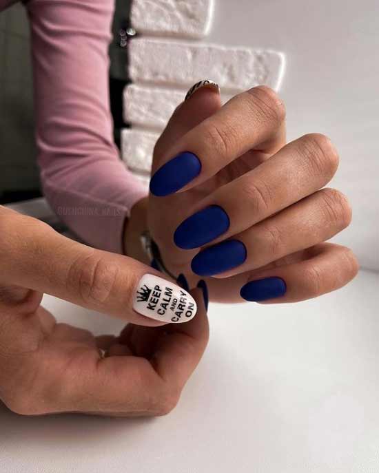 Beautiful blue nail color