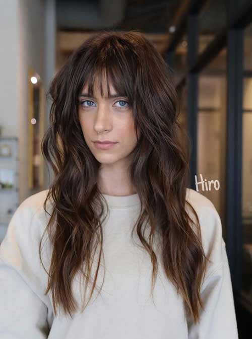 Long hair with bangs