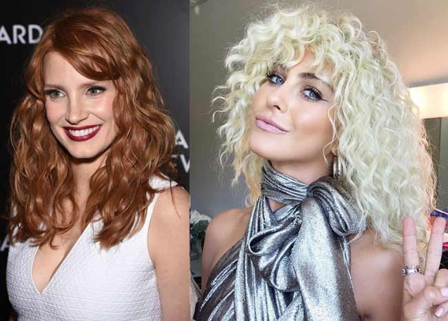 Haircuts for curly hair with bangs fashion, photo