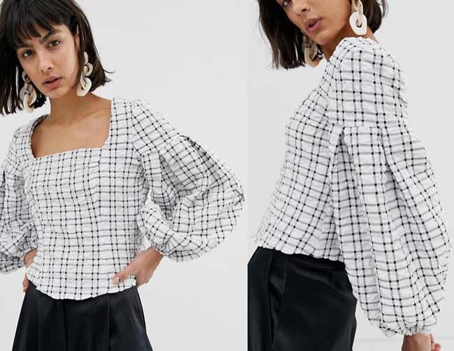 Fashionable check top