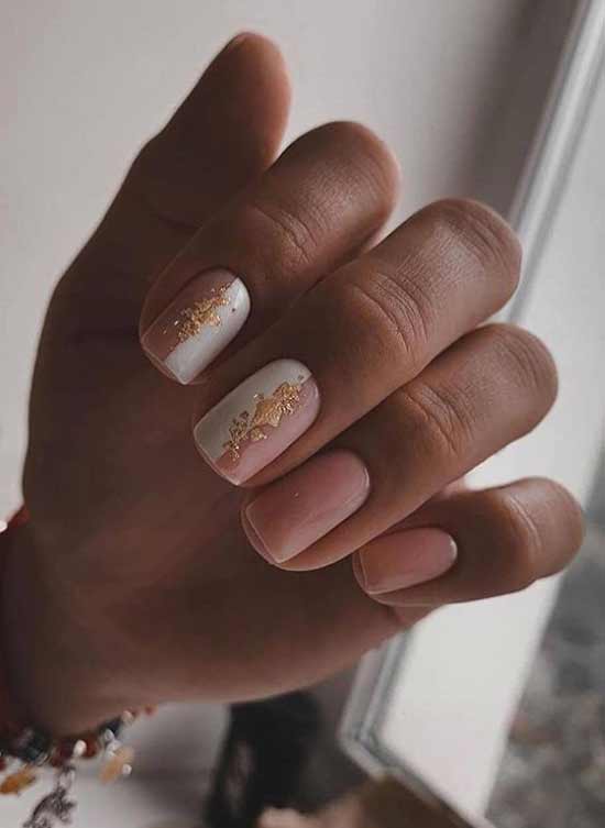 Winter nude manicure