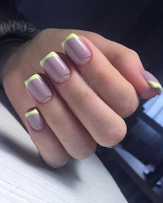 Colored jacket for short nails