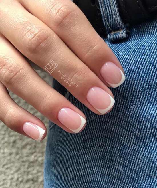 French manicure for short nails photo