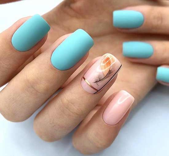 Geometry with a pattern in manicure