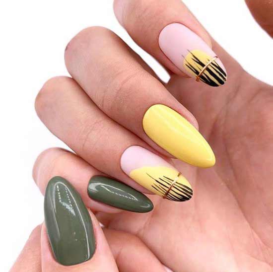 Geometry on bright nail background