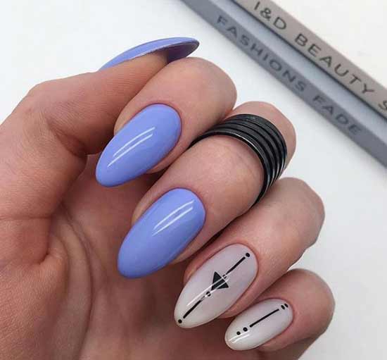 Beautiful geometric pattern on the nails