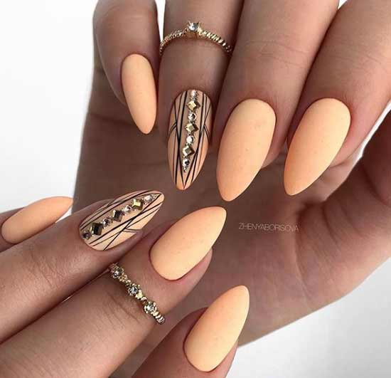 Photo of matte geometric manicure