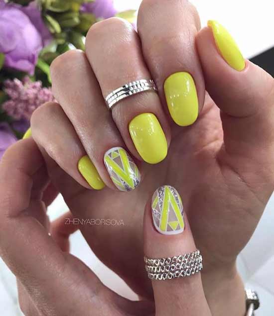 Neon geometry on nails