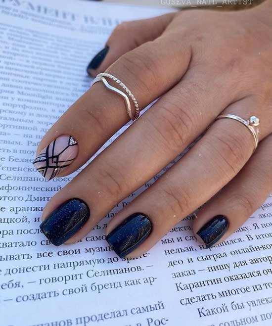 Black manicure and geometry