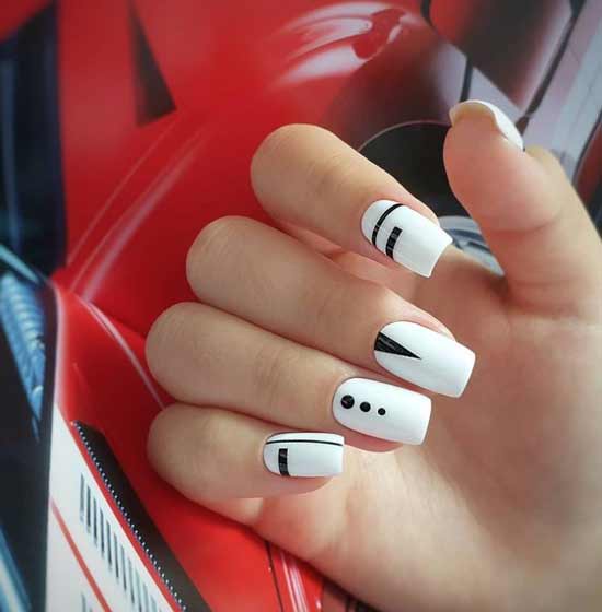 White manicure geometry