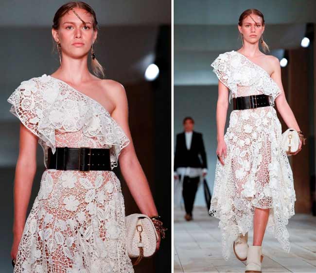 Alexander McQueen - lace asymmetry dress