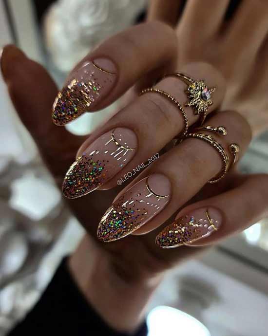 Glitter manicure