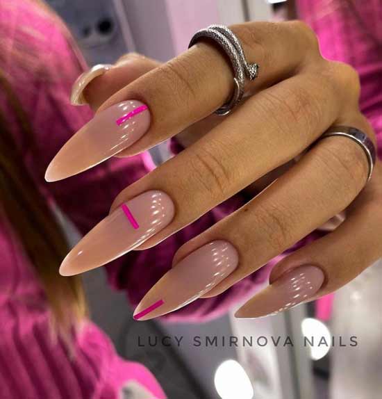 Sharp long nails design