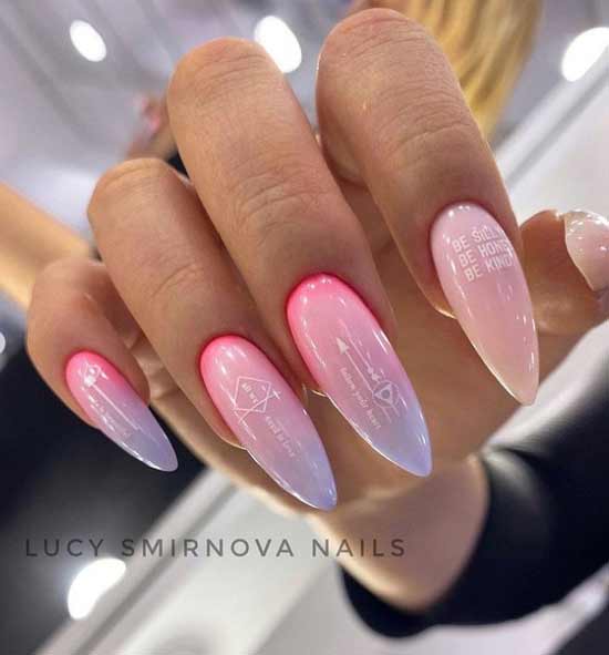 Gradient long nails