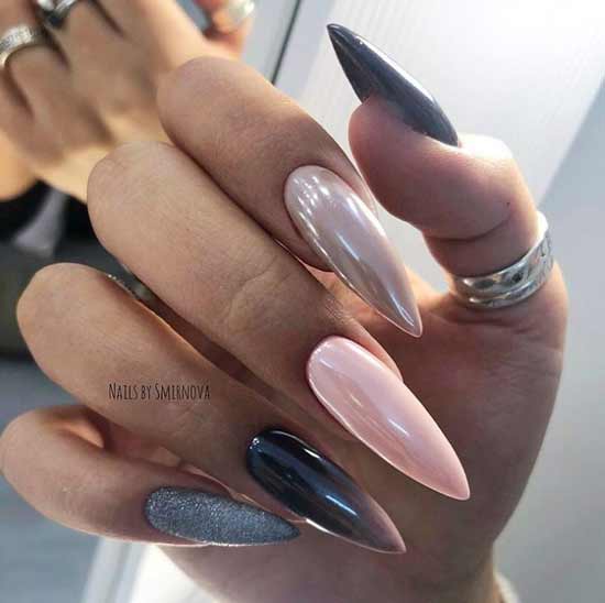 Long nails manicure