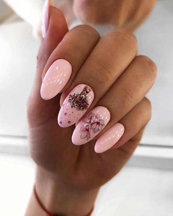 Long pink nails